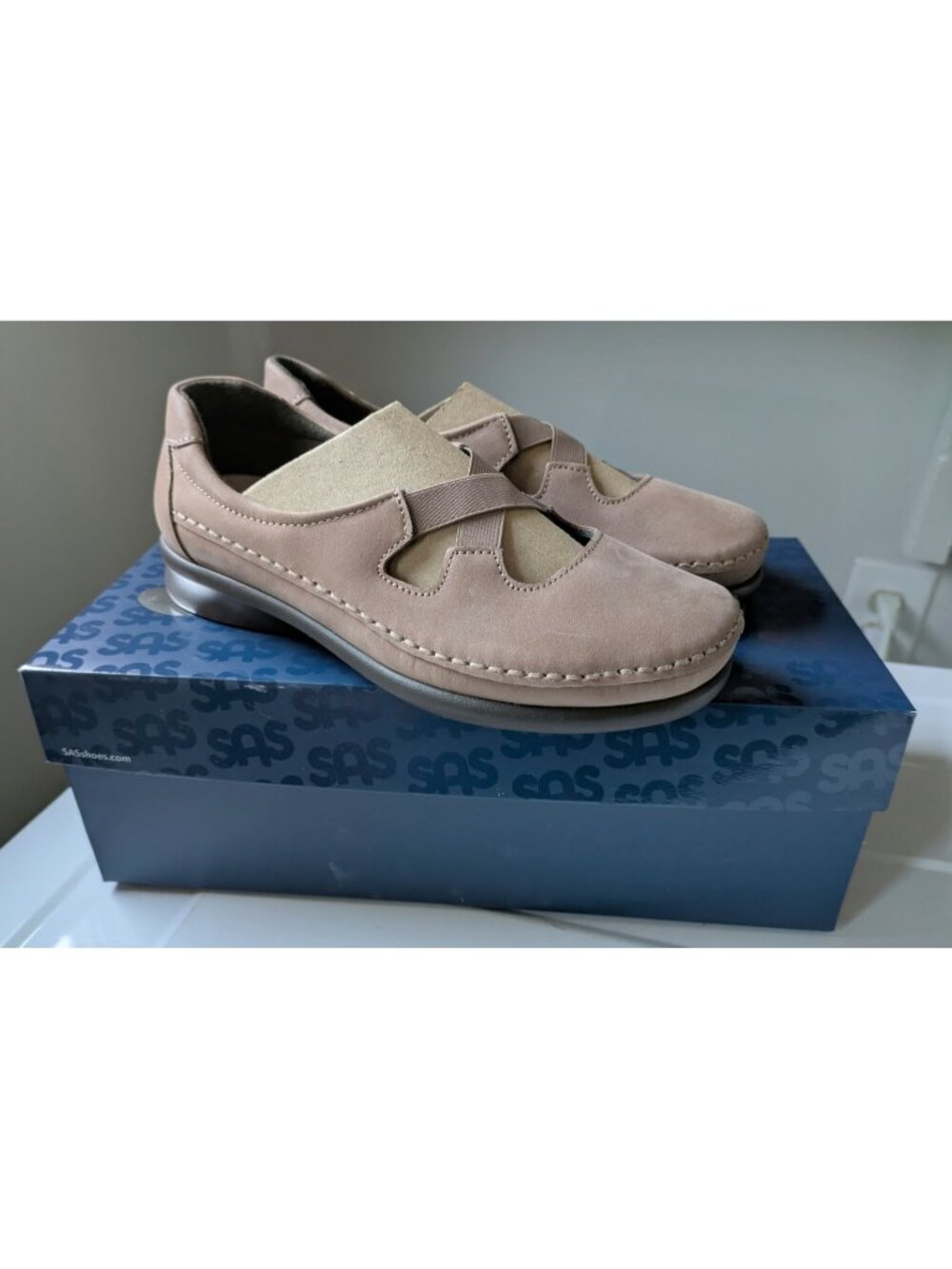 SAS Crissy Praline Slip On Moccassin Shoe New with Box Women's Size 6 W